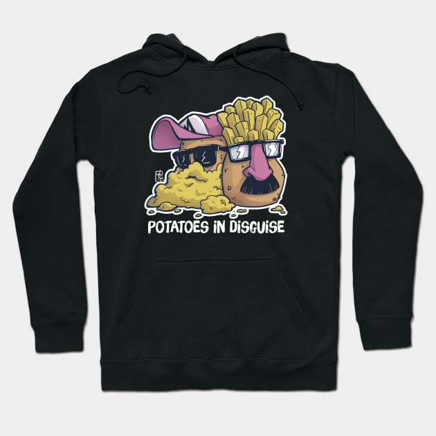 Potatoes in disguise (white text) Hoodie by MBGraphiX